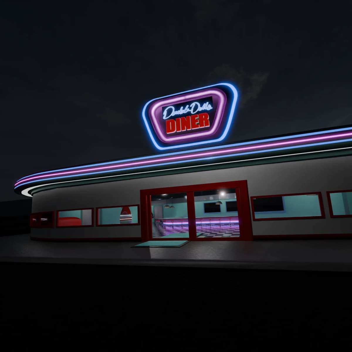 Blender Scene - DoubleDells Diner