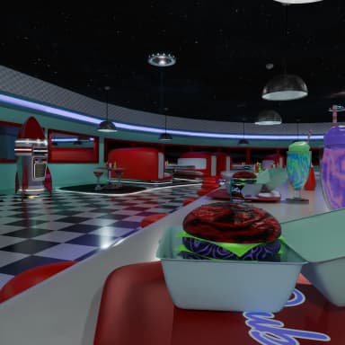 Blender Scene - DoubleDells Diner preview 1